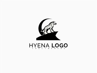 Hyena Logo Design in Clean Black and White Vector Illustration. Side Head Profile Perfect for Rugged Apparel Branding, Patch Design, Adventure Logo Icons, and Sticker Artwork.

