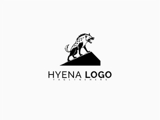 Side Profile Hyena Head Vector Logo for Powerful Brand Identity. Excellent for Sticker Packs, T-Shirt Design, Rugged Label Art, and Adventure Company Graphic Logo Projects.

