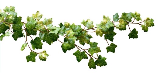 Ivy vine branch with variegated leaves