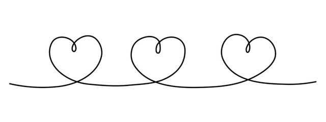 Heart one line art, hand-drawn heart, continuous contour, love concept. Feelings expression, festive enamored design romantic element Valentine's Day simple minimalist design. Editable stroke. 
