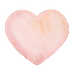 Watercolor heart illustration for valentine's day card design and love themed graphic design projects