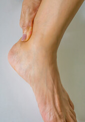 Foot of a person muscle massage