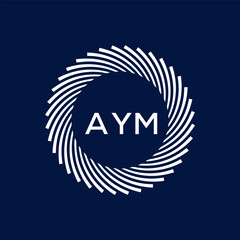 AYM Letter Initial Logo Design Template Vector Illustration