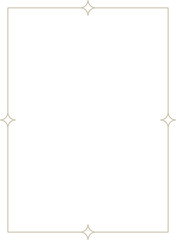 Minimalistic Monoline Rectangle Frame with Sparkle