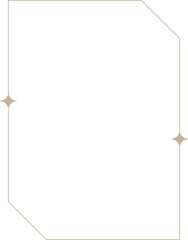 Minimalistic Monoline Rectangle Frame with Sparkle