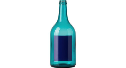 Isolated Blue Glass Bottle