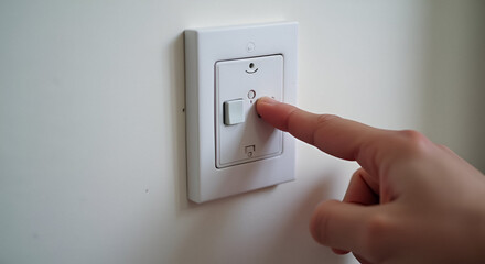 Light switch being pressed