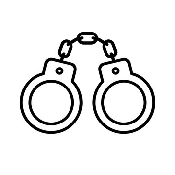 black outline handcuffs clip art preview