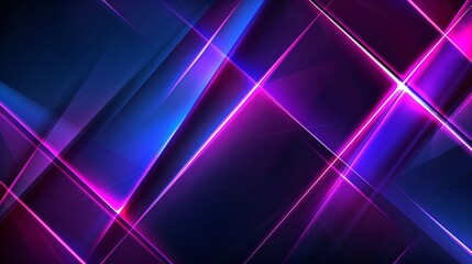 Indigo Neon Geometric Shapes Abstract Light Background