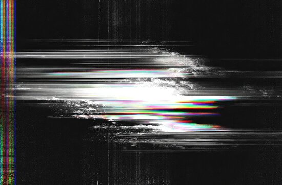 Abstract glitch art with streaks and distortions - Powered by Adobe