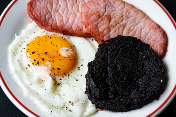 Bacon Egg With Black Pudding Breakfast
