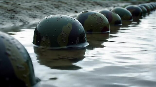 Abandoned helmets