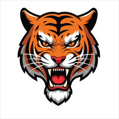 Tiger Head Logo Vector Illustration