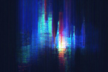 Abstract city glitch art