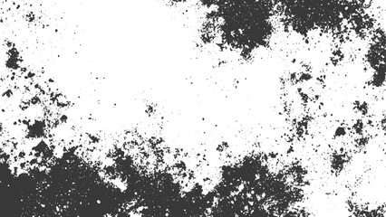 Fototapeta premium Overlay for interesting effect. Isolated on white background. Monochrome texture composed of irregular graphic elements. Vector grunge abstract texture.