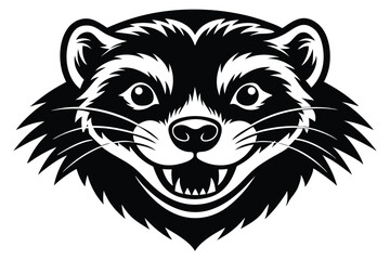 A stylized raccoon head illustration shows the animal's playful and engaging personality in monotone