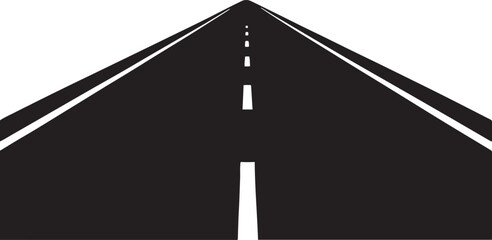 Vector illustration of straight road going to distance with lines © Rokeyagraphic