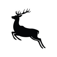 Jumping Deer silhouette vector illustration