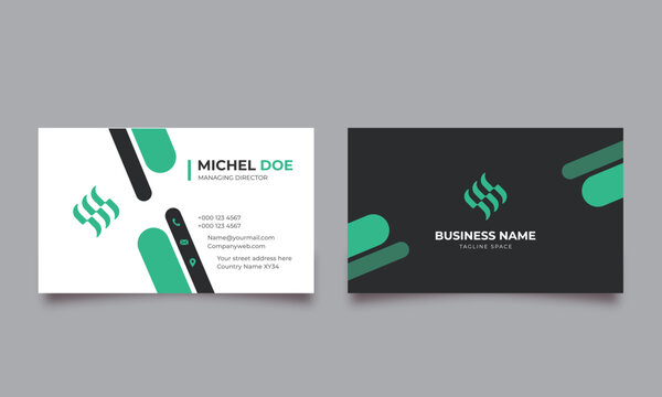 Business card design template, Clean professional business card template, visiting card, business card template.