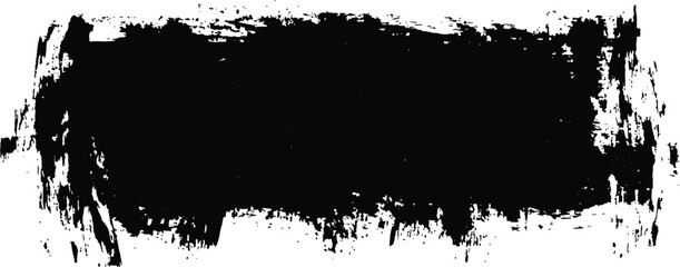 Abstract black in splash, paint, brush strokes, stain grunge isolated on white background,	