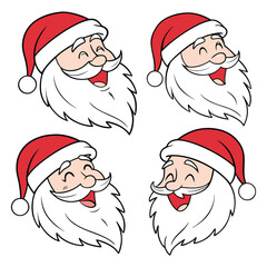 Santa Claus collection silhouettes