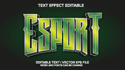 esport text effect vector editable