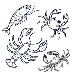 vector illustration of a cartoon fish