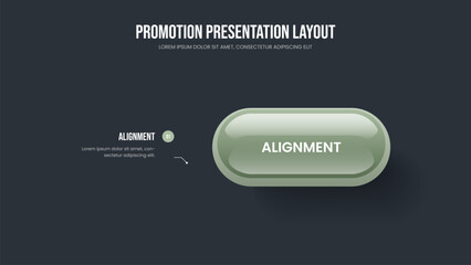 Investor Planning One Step Infographic Slideshow Layout. Modern Visualization 1 Element Diagram Frame Design. Financial Showcase Presentation Template Vector Illustration.