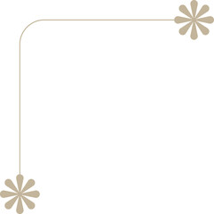 Fototapeta premium Monoline Ornamental Decorative Corner