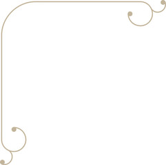 Monoline Ornamental Decorative Corner