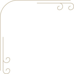 Monoline Ornamental Decorative Corner
