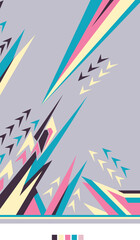 Ethnic geometric design with beautiful colors