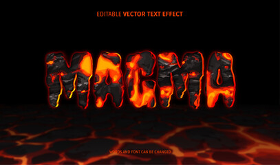 magma editable text effect