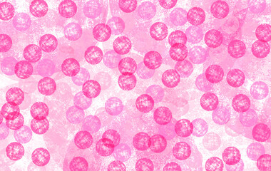 A pink and white polka dot watercolor background
