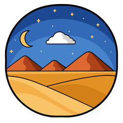 Evening Desert Sky art vector