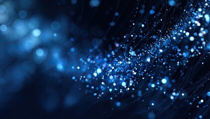 Obraz premium Abstract swirling blue particles