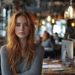 photo of a girl in the office