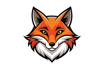 Obraz premium Detailed fox head in black and white displays pointed ears and piercing eyes