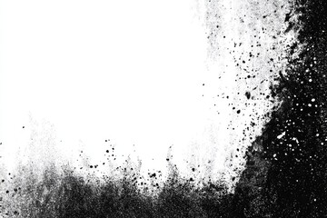 Abstract black and white splatter
