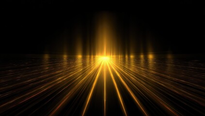 Golden rays on a dark surface