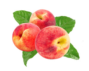 Peach isolated on transparent png (Image from camera)