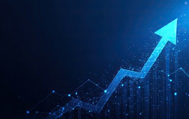 Abstract graphic of an upward trending line graph