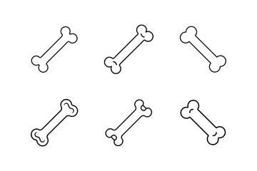 dog bone line art vector illustration