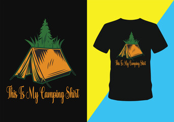 camping t shirt design, camping Vector. graphic vector print for t shirt and background print design:.