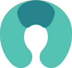 Travel Neck Pillow  vector illustration isolated  white background