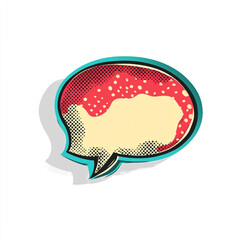 Fototapeta premium Retro Pop Art Speech Bubble Design Element