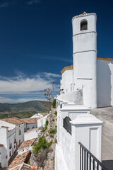 Torre del Reloj clock tower in Zahara de la Sierra, Andalusia