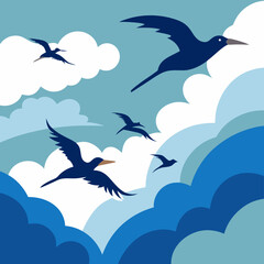 Sky Vectors White Backgrounds