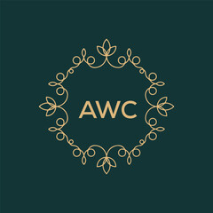 AWC letter logo design.