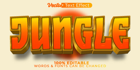 Jungle Vector Text Effect Editable Alphabet Wildlife Botany